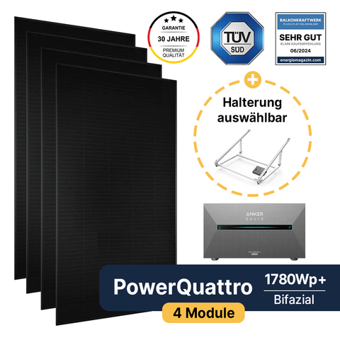 EQ PowerQuattro 1780Wp + inkl. Solarbank 3 (2,7kWh)