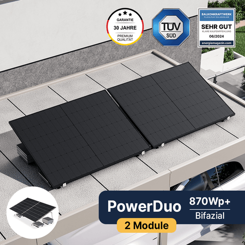 EQ PowerDuo 880Wp+ Flachdach Bifazial