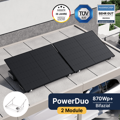 EQ PowerDuo 880Wp+ Flachdach-Premium Bifazial