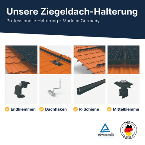 EQ PowerDuo 880Wp+ Ziegel-Schrägdach Bifazial